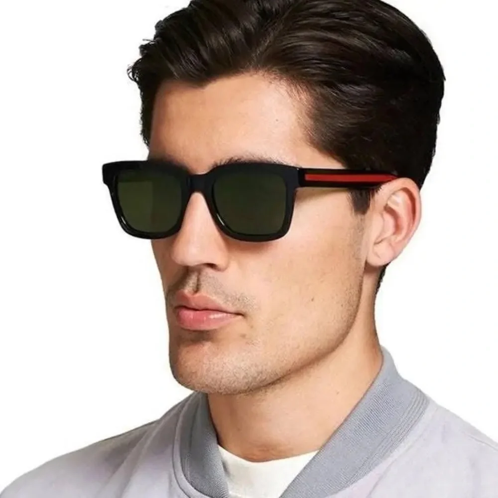 💯 - New Authentic Gucci Green Square Men`s Sunglasses GG0001SN 002 52 GG0001…